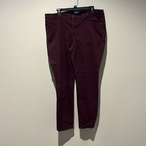 Plum skinny jeans